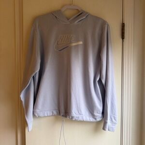 Nike Womens Pullover Hoodie Light Purple Drawstring Waist Size Medium